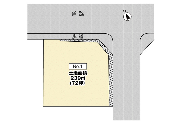 広島市安佐北区真亀5丁目7土地分譲住宅区画図