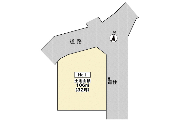 広島市安佐南区山本7丁目13土地分譲住宅区画図