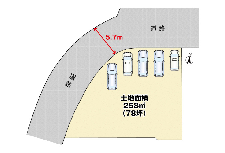 カーサ・ヴェルディ安東5丁目/土地
