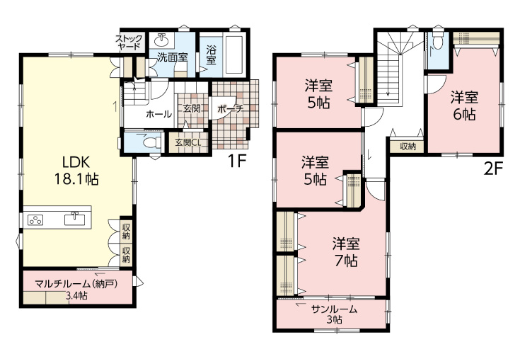 廿日市市四季が丘11丁目新築一戸建て分譲住宅間取り図
