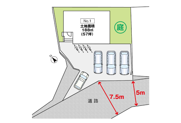 広島市安芸区中野4丁目46新築戸建て分譲住宅区画図