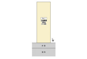 広島市西区三篠町1丁目7土地分譲住宅区画図