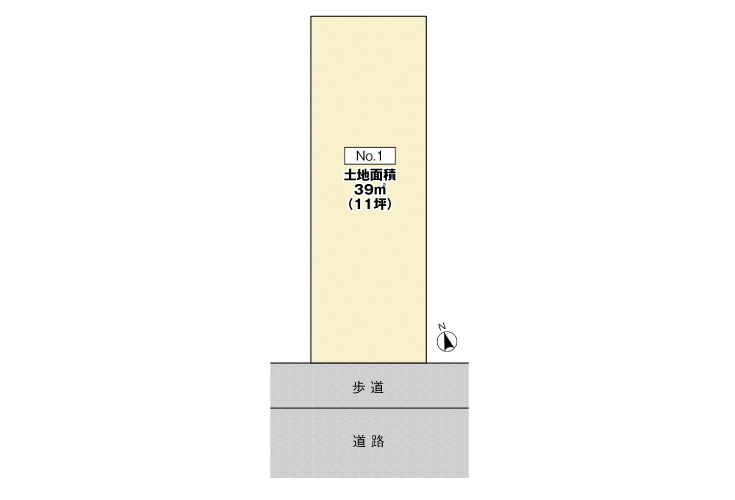 広島市西区三篠町1丁目7土地分譲住宅区画図