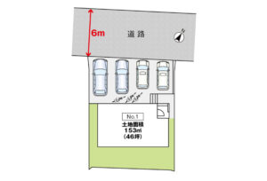 広島市安佐南区上安5丁目19新築一戸建て分譲住宅区画図
