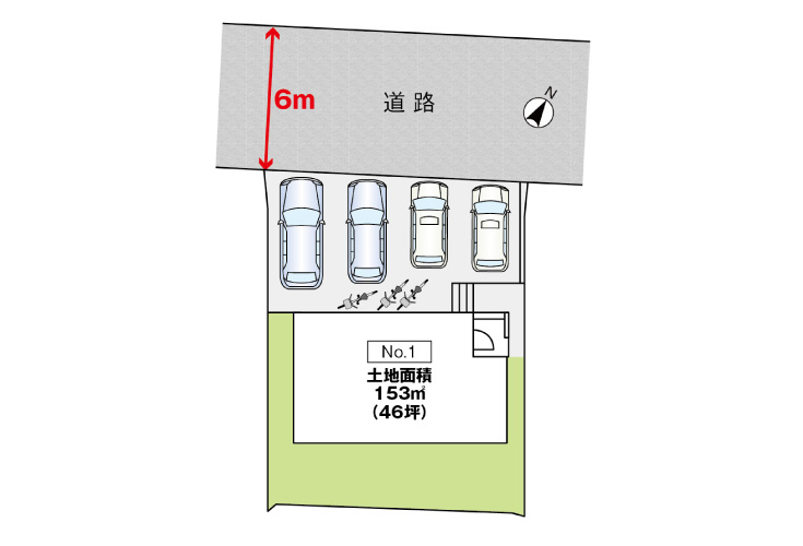 広島市安佐南区上安5丁目19新築一戸建て分譲住宅区画図