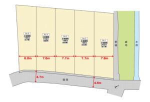 広島市安佐北区可部南4丁目7土地分譲住宅区画図