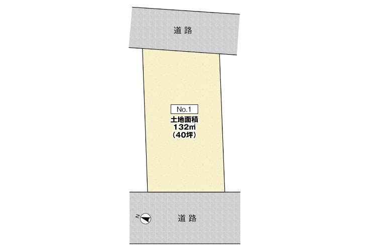 広島市安佐南区長楽寺1丁目37土地分譲住宅区画図