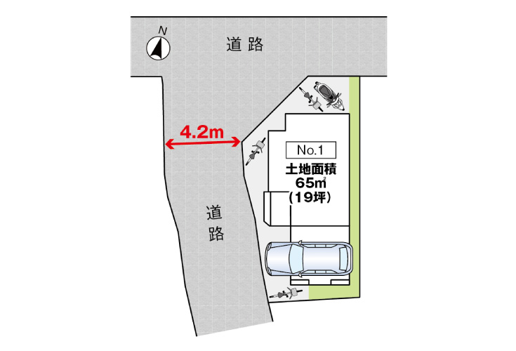広島市安芸区矢野西6丁目3新築一戸建て分譲住宅区画図