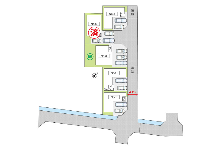 広島市安佐南区川内5丁目28新築一戸建て分譲住宅区画図