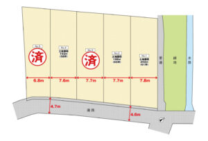 広島市安佐北区可部南4丁目7土地分譲住宅区画図