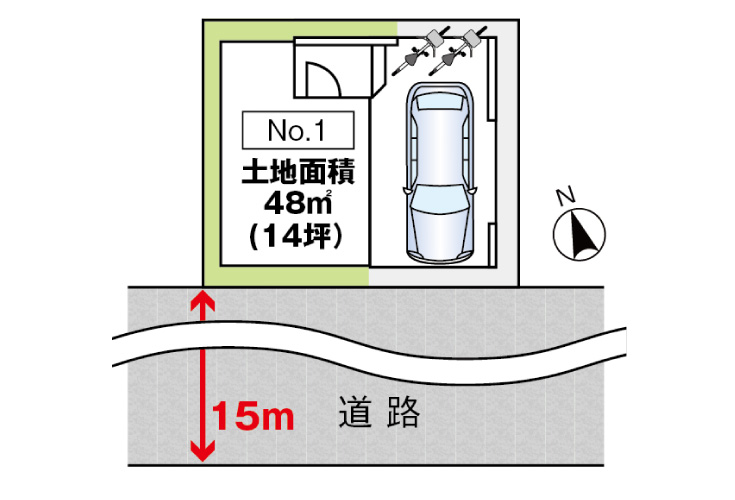 広島市西区天満町20新築一戸建て分譲住宅区画図
