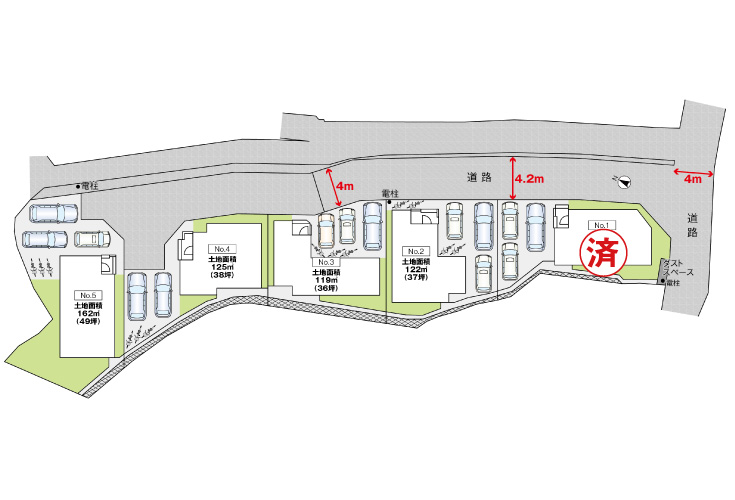 広島市東区戸坂山根3丁目9新築一戸建て分譲住宅区画図