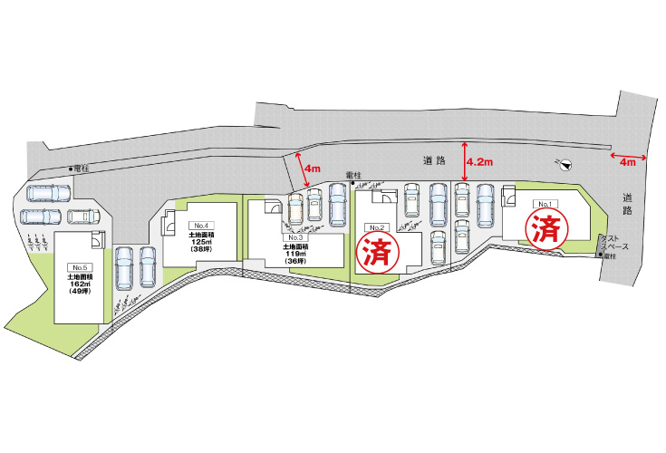 広島市東区戸坂山根3丁目9新築一戸建て分譲住宅区画図