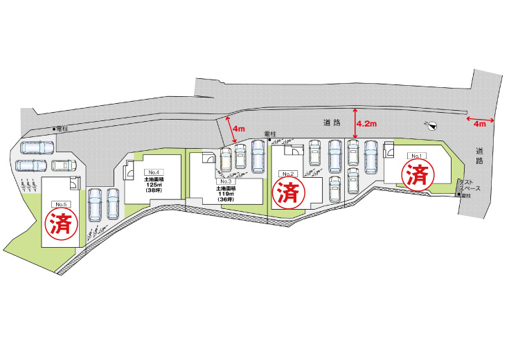 広島市東区戸坂山根3丁目9新築一戸建て分譲住宅区画図