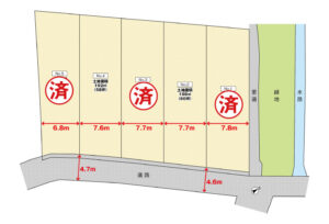 広島市安佐北区可部南4丁目7土地分譲住宅区画図