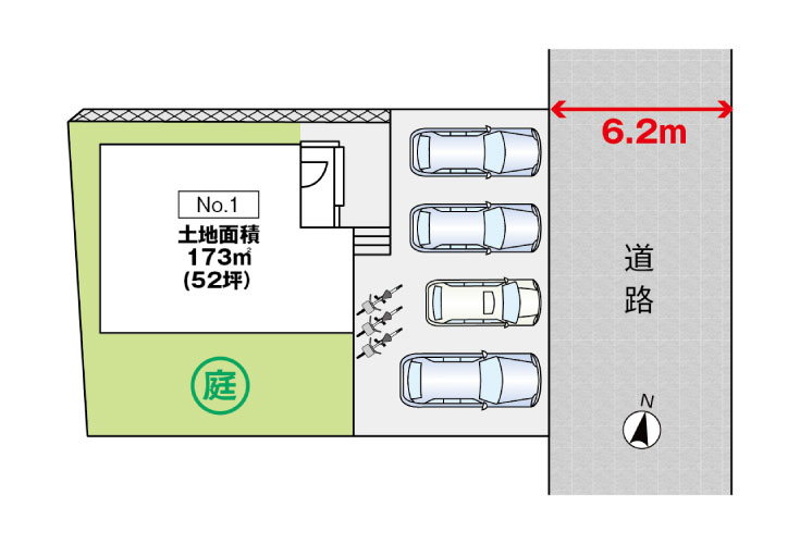 広島市南区西本浦町18新築一戸建て分譲住宅区画図