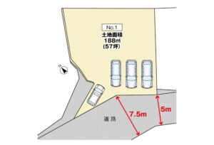 広島市安芸区中野4丁目46土地分譲住宅区画図