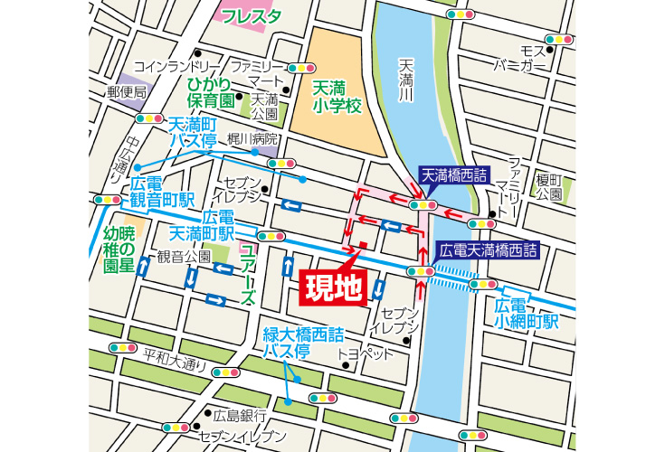 広島市西区天満町20新築一戸建て分譲住宅現地案内図