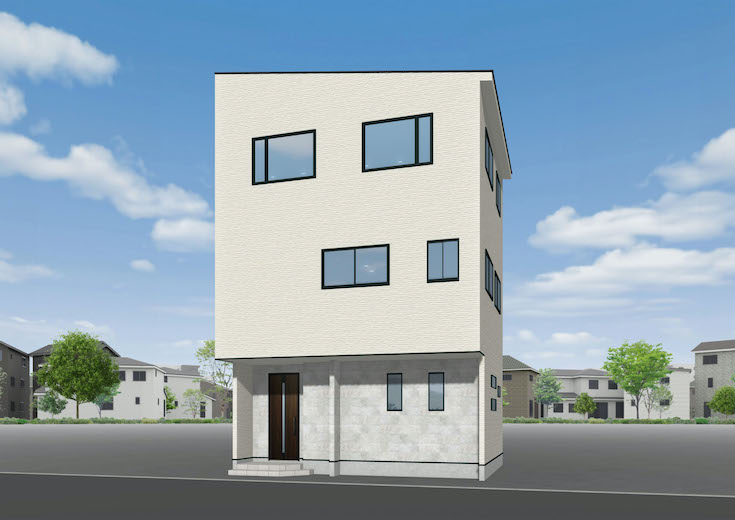 広島県安芸郡府中町鶴江2丁目19新築一戸建て分譲住宅外観