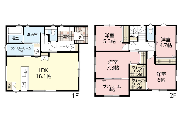 広島市西区己斐大迫2丁目29新築一戸建て分譲住宅間取り図