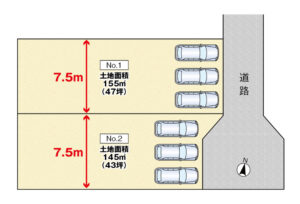 広島市安佐南区大塚西3丁目10土地分譲住宅区画図