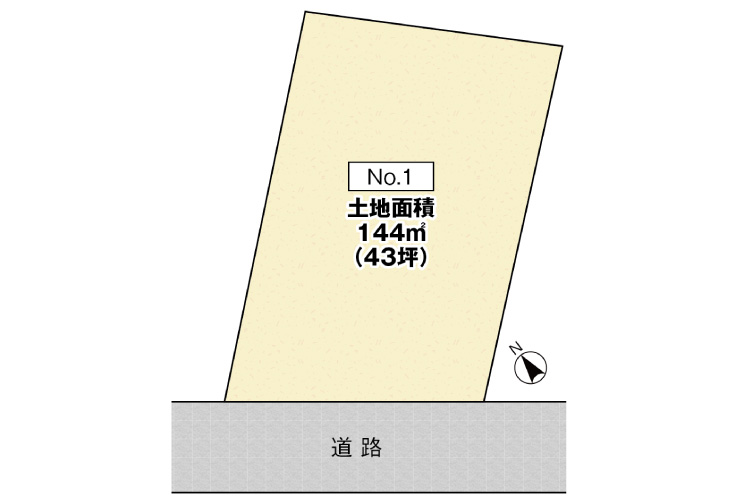 広島市安佐南区東野2丁目13土地分譲住宅区画図