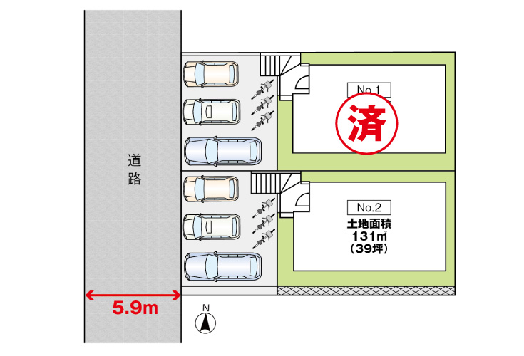 広島市西区井口鈴が台3丁目12新築一戸建て分譲住宅区画図