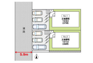 広島市西区井口鈴が台3丁目12新築一戸建て分譲住宅区画図