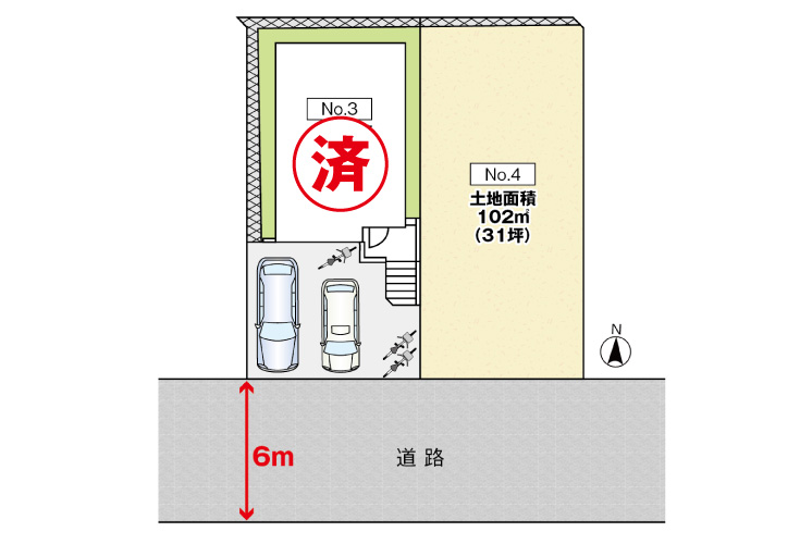 広島市東区戸坂新町1丁目1土地分譲住宅区画図