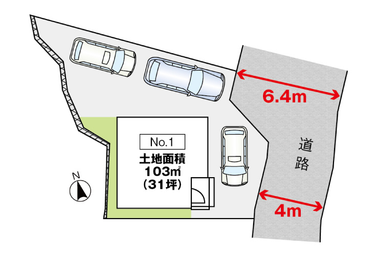 広島市東区上温品1丁目20新築一戸建て分譲住宅区画図