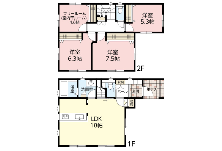 広島市西区山手町10新築一戸建て分譲住宅間取り図