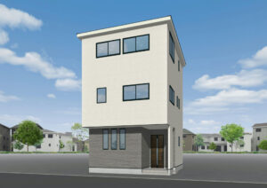 広島市安佐南区東野2丁目11新築戸建て分譲住宅外観