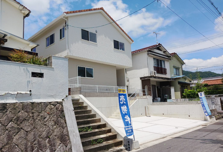 広島市安佐南区山本5丁目48新築一戸建て分譲住宅外観