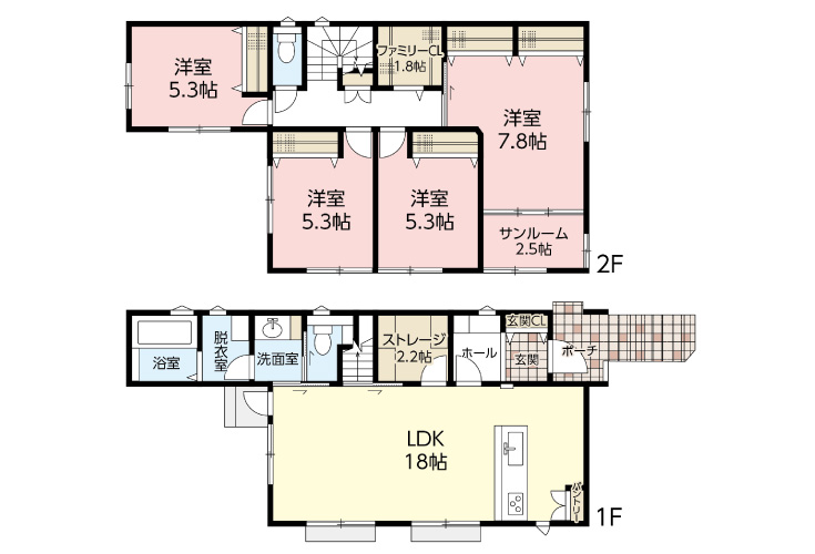 広島市東区中山新町1丁目10新築一戸建て分譲住宅間取り図