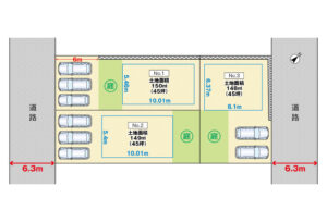 広島市安佐北区口田南8丁目38土地分譲住宅区画図