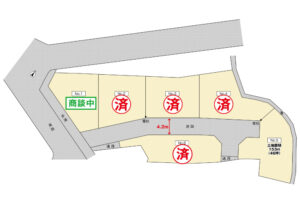 廿日市市地御前北1丁目4土地分譲住宅区画図
