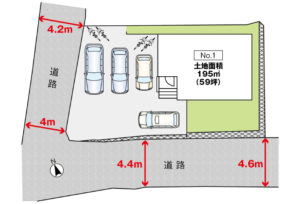 広島市東区馬木3丁目1296新築一戸建て分譲住宅区画図