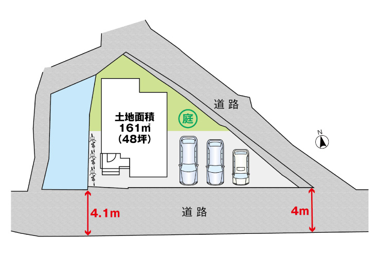広島市安佐北区落合南2丁目11新築一戸建て分譲住宅区画図