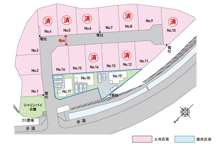 廿日市市四季が丘11丁目土地分譲住宅区画図