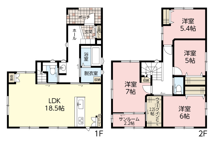 呉市広文化町23新築戸建て分譲住宅間取り図