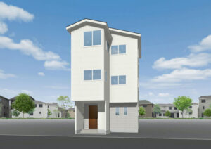 広島市佐伯区三筋2丁目4新築一戸建て分譲住宅外観