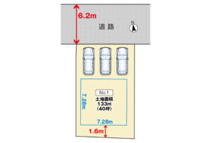 広島市安佐南区高取南1丁目13土地分譲住宅区画図
