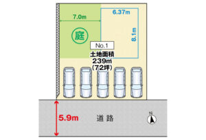 広島市安佐北区真亀3丁目19土地分譲住宅区画図
