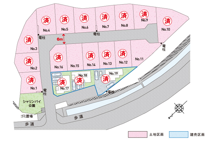 廿日市市四季が丘11丁目土地分譲住宅区画図