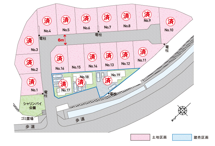 廿日市市四季が丘11丁目土地分譲住宅区画図