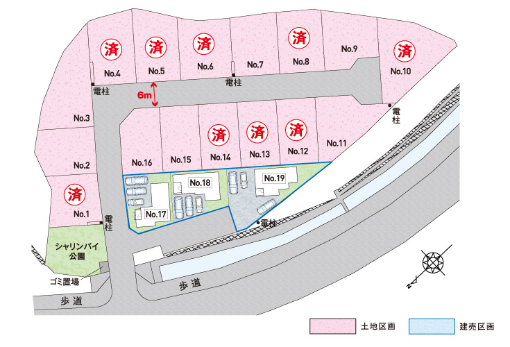 廿日市市四季が丘11丁目土地分譲住宅区画図