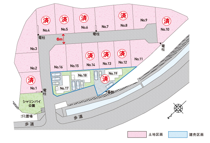 廿日市市四季が丘11丁目土地分譲住宅区画図
