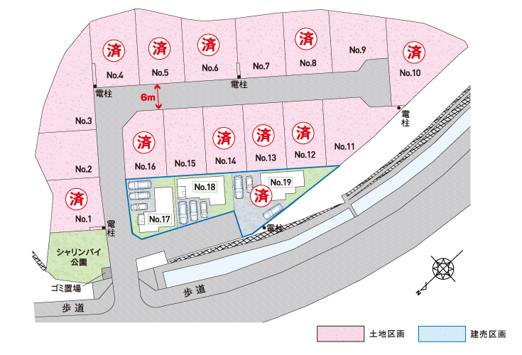廿日市市四季が丘11丁目土地分譲住宅区画図