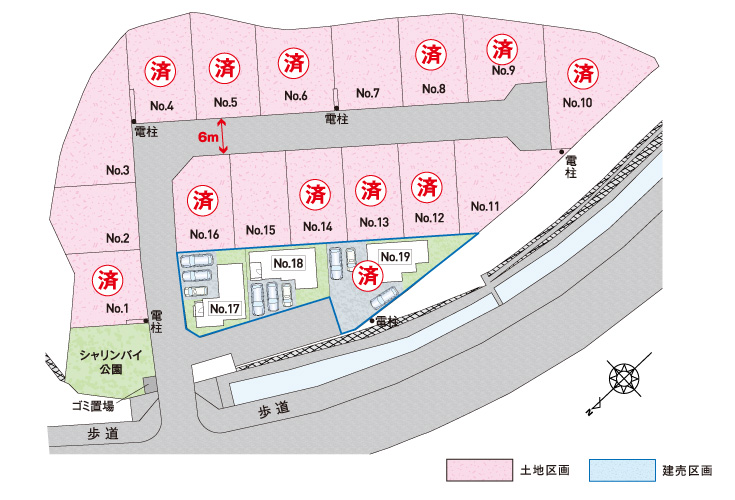 廿日市市四季が丘11丁目土地分譲住宅区画図