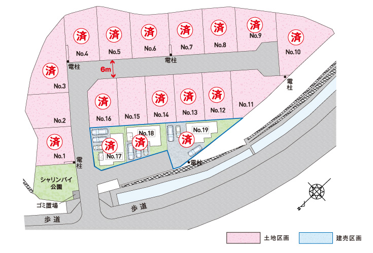 廿日市市四季が丘11丁目土地分譲住宅区画図